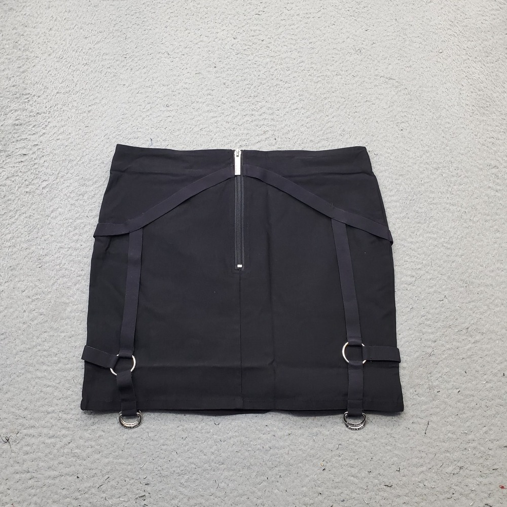 Killstar Harness Ur Power Mini Skirt Women Large Black Gothic Pentagram Back Zip - Picture 2 of 9